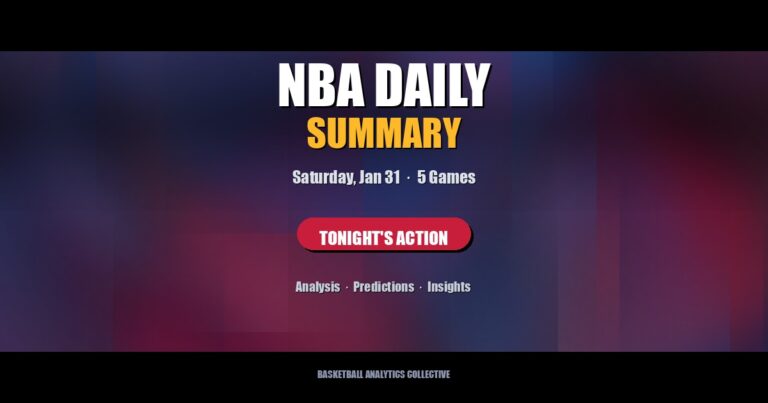 NBA Daily Summary - Saturday, Jan 31 - 5 Games