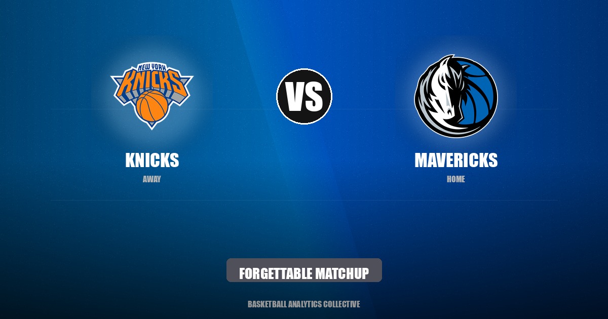 New York Knicks vs Dallas Mavericks - Knicks vs Mavericks Preview: Forgettable Matchup