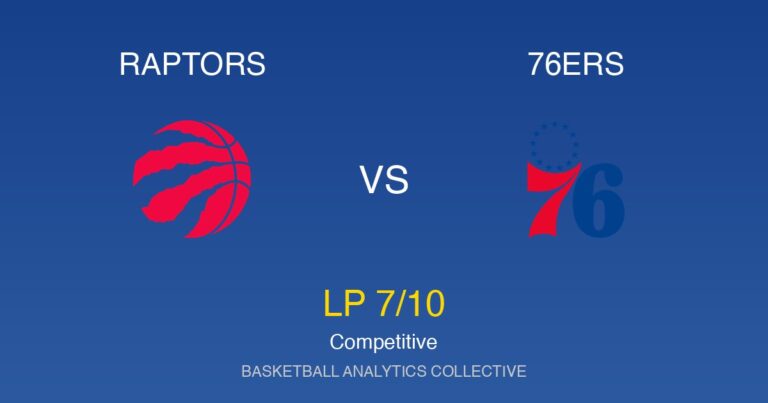 Toronto Raptors vs Philadelphia 76ers - Raptors vs 76ers Preview: Competitive (LP 7/10)