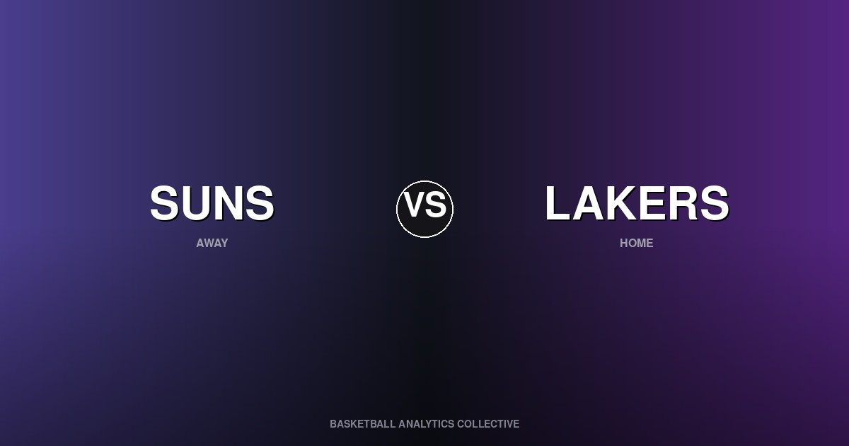 Phoenix Suns vs Los Angeles Lakers - Suns vs Lakers Preview