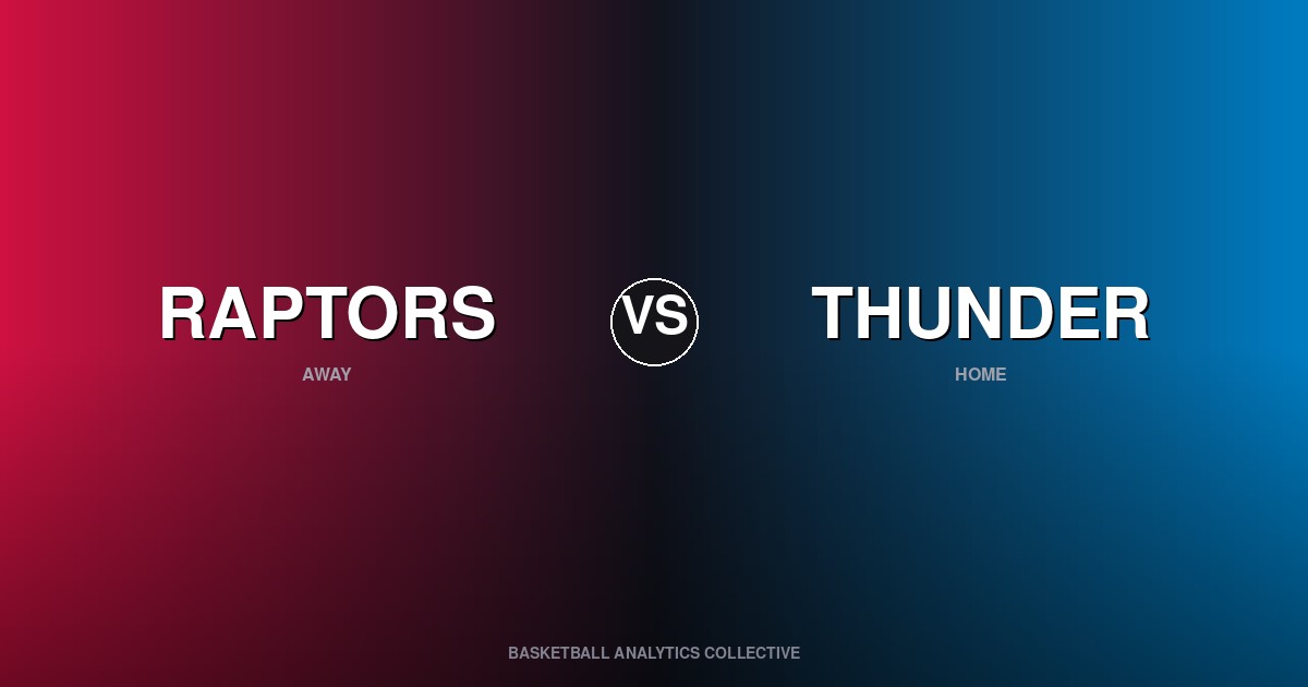 Toronto Raptors vs Oklahoma City Thunder - Raptors vs Thunder Preview