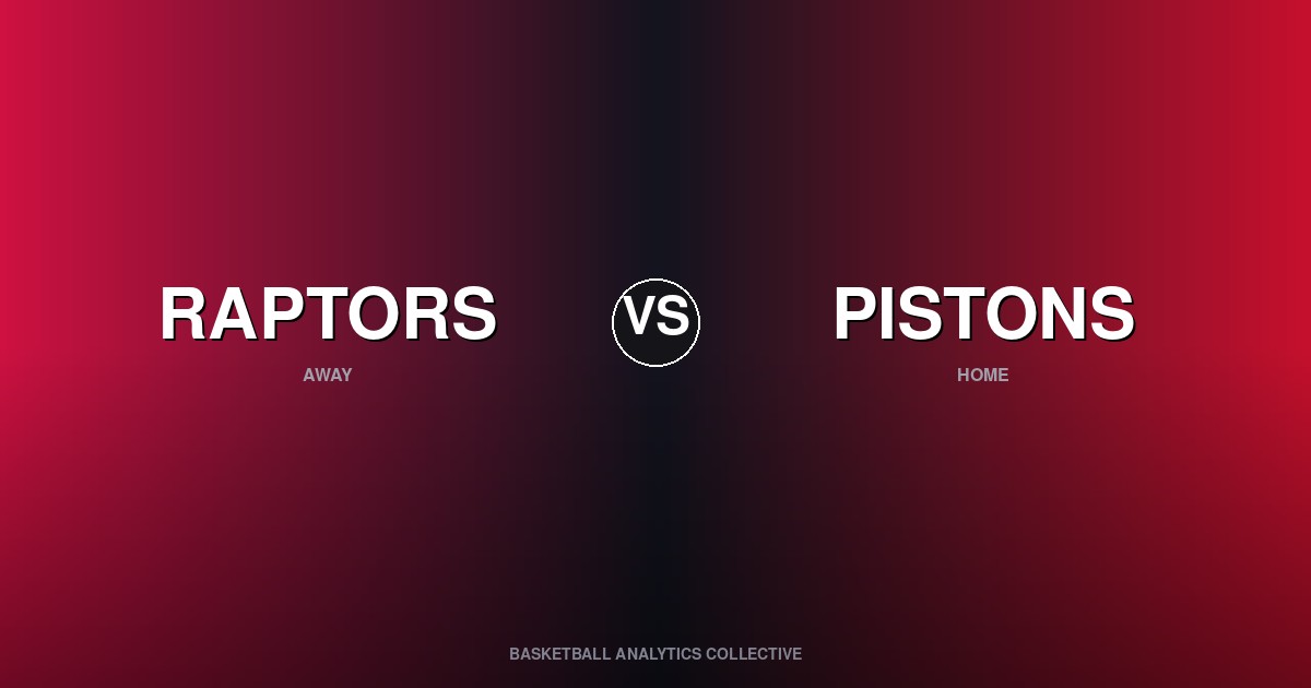 Toronto Raptors vs Detroit Pistons - Raptors vs Pistons Preview