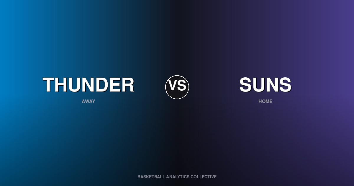 Oklahoma City Thunder vs Phoenix Suns - Thunder vs Suns Preview