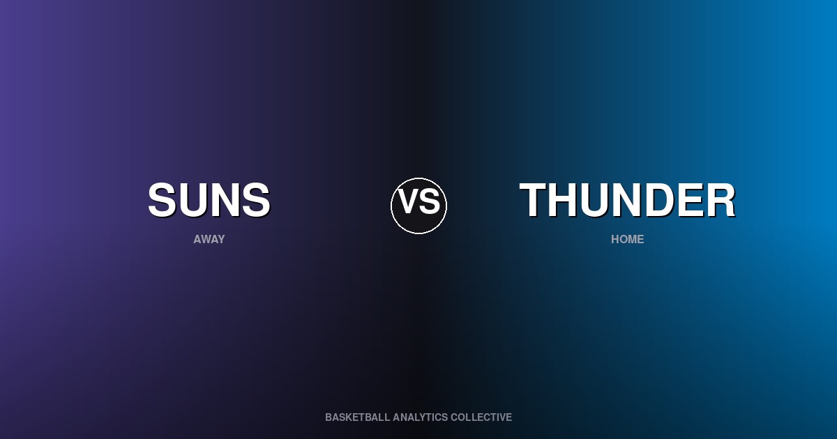 Phoenix Suns vs Oklahoma City Thunder - Suns vs Thunder Preview