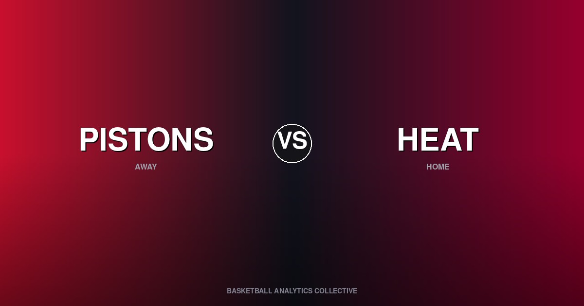 Detroit Pistons vs Miami Heat - Pistons vs Heat Prediction, Odds & Picks – Oct 23, 2026