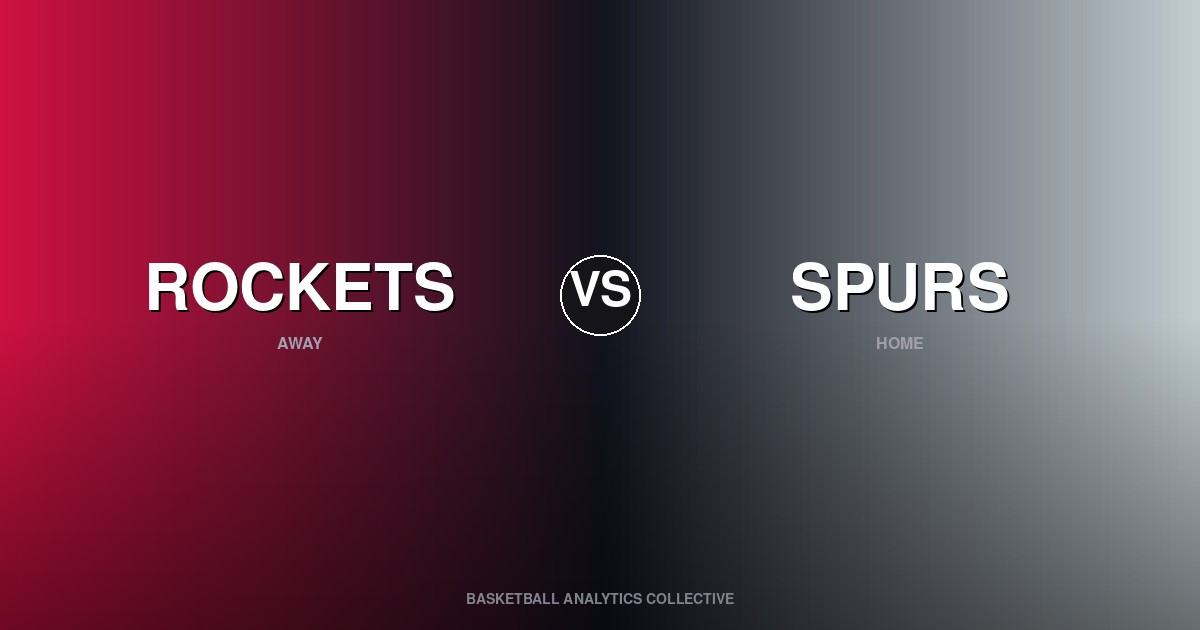 Houston Rockets vs San Antonio Spurs - Rockets vs Spurs Prediction, Odds & Picks – Oct 23, 2026