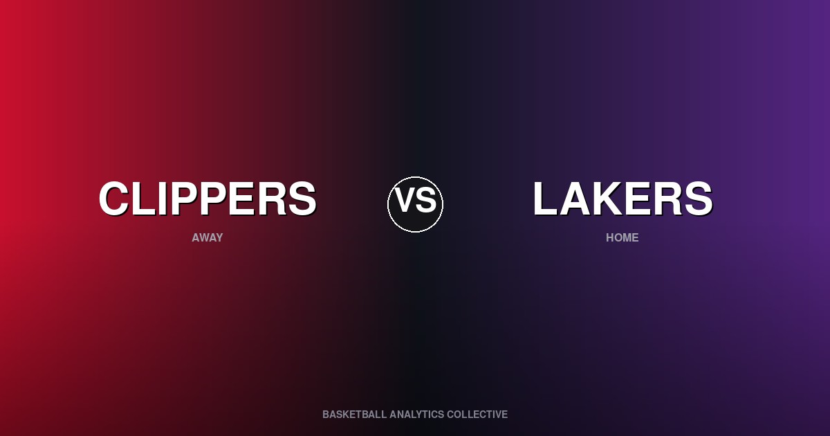 Los Angeles Clippers vs Los Angeles Lakers - Clippers vs Lakers Prediction, Odds & Picks – Oct 23, 2026